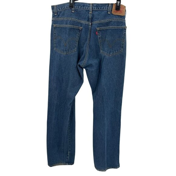 Levis 517 Mens Boot Cut Jeans Size 40x34 Blue Denim Straight Leg Classic Fit - Picture 3 of 8